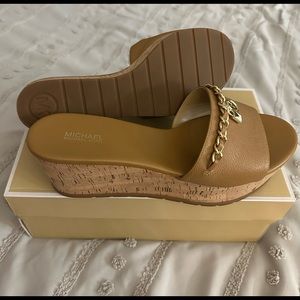 MK platform sandals
